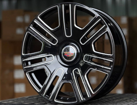 Литые диски CADILLAC LOSS BLACK FACE 24”, сверловка 6x135