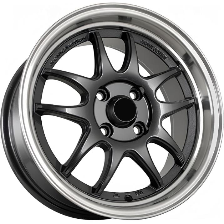 FF JT072 7x15 4*100 ET35 DIA73.1 Gunmetal Machine Lip Литой