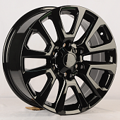 Диски Anzoo H843F 7.5x17/6x139.7 D106.1 ET25 Gloss Black (Пресс-шайба)